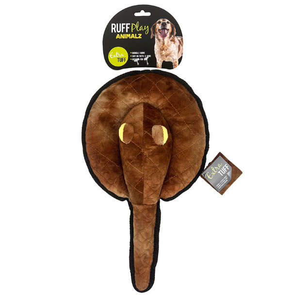 Ruff Play Animalz Plush Extra Tuff Stingray Durable Dog Toy – Perfectly ...